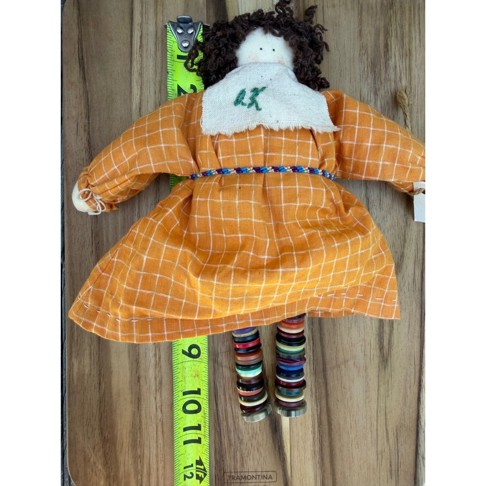"The Chicken Coop" handmade folk art rag doll, collectible, vintage - Picture 7 of 7